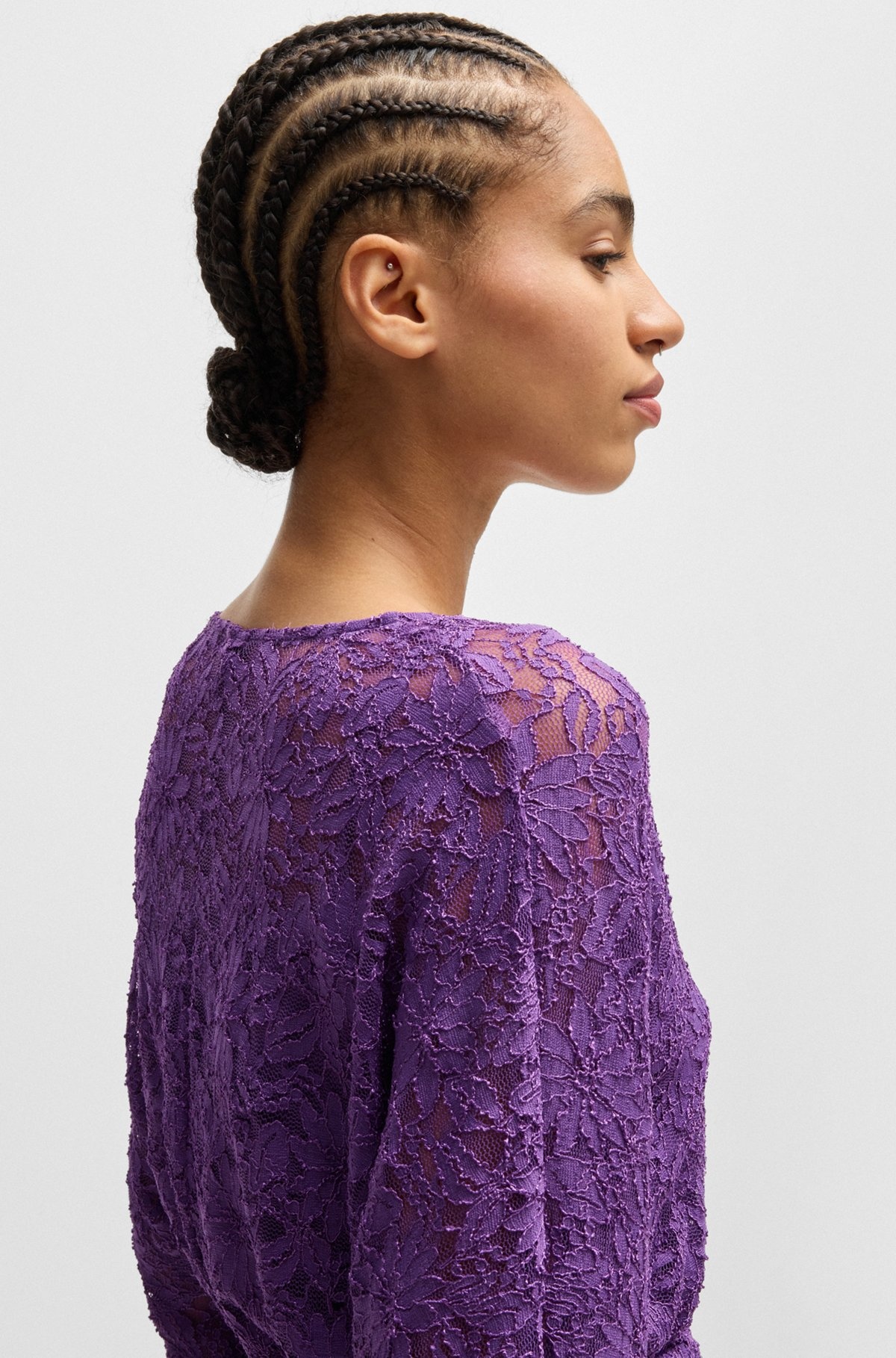 MACRAMÉ-LACE DRESS WITH ELASTICATED WAISTBAND - 5