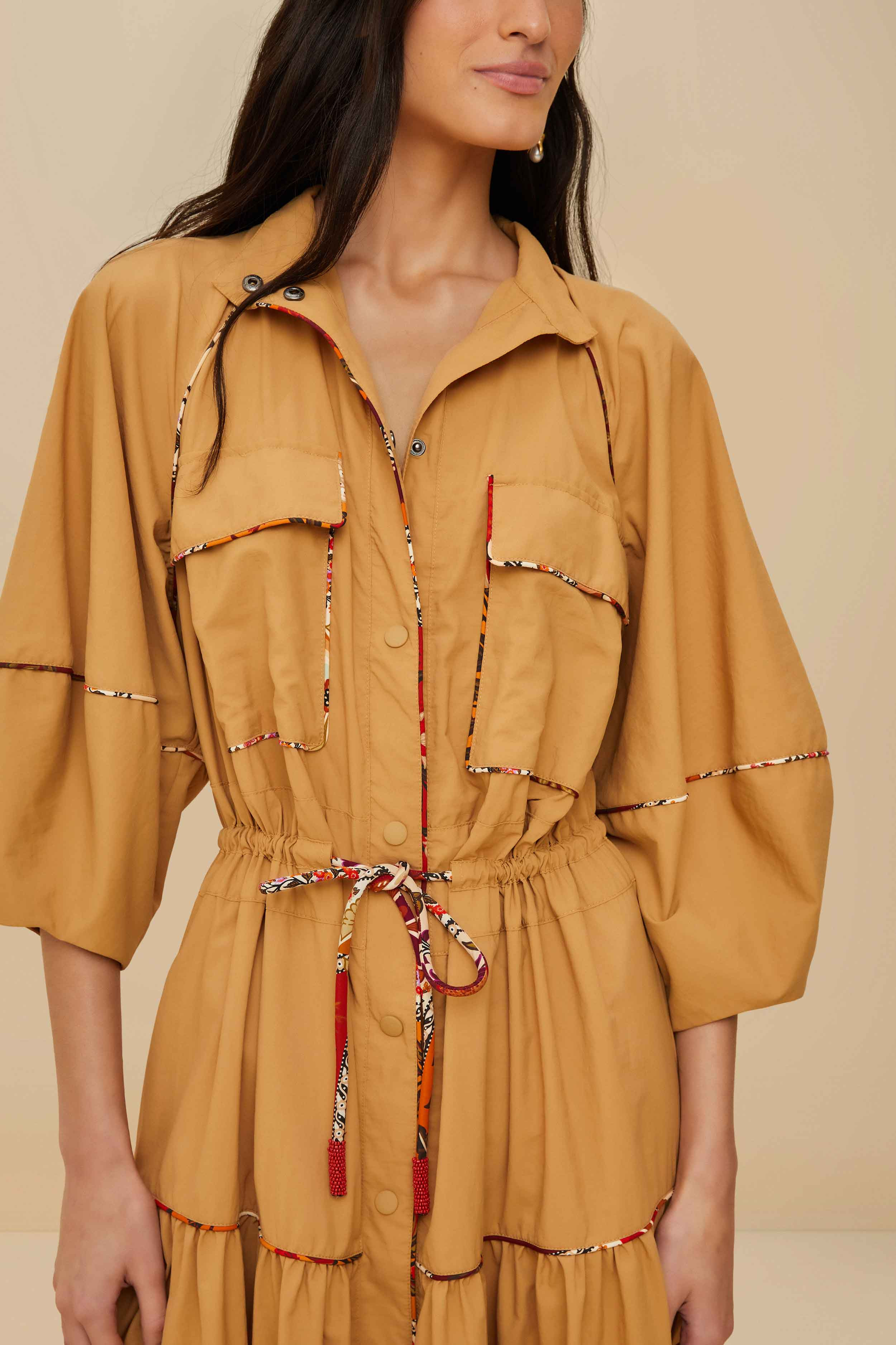 Caramel Chemise Midi Dress - 3