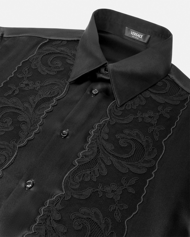 Barocco Lace Silk Shirt 6