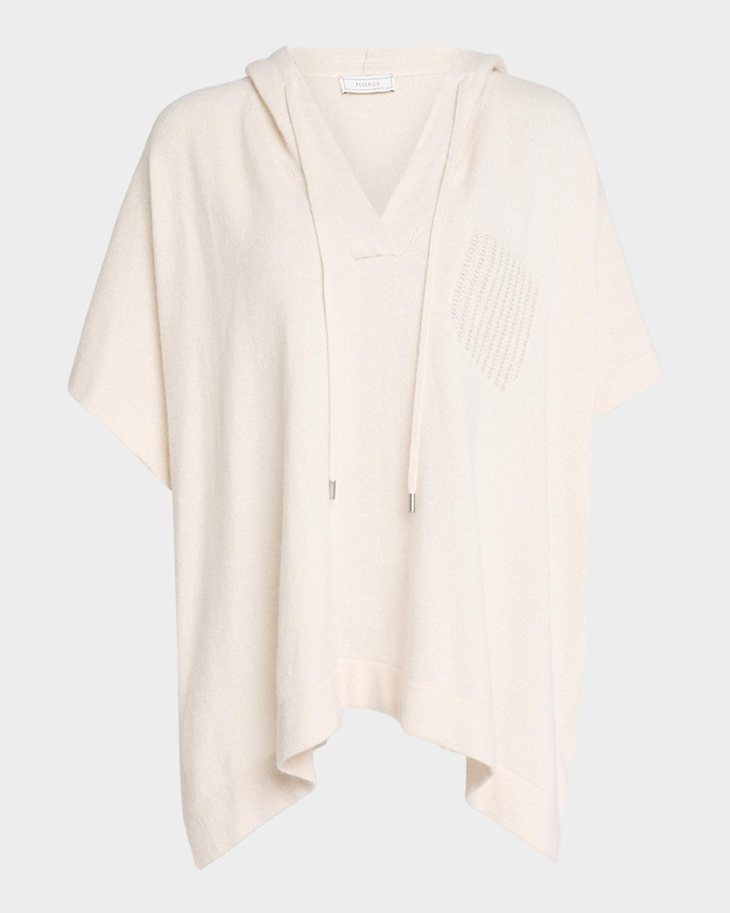 Hooded Chain-Trim Knit Sweater 1