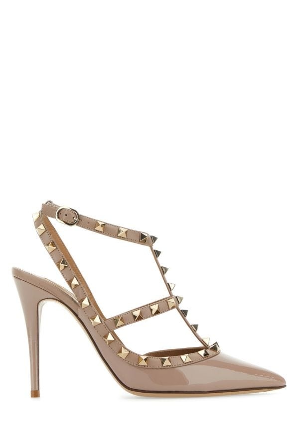 Valentino Garavani Woman Light Pink Leather Rockstud Pumps - 1