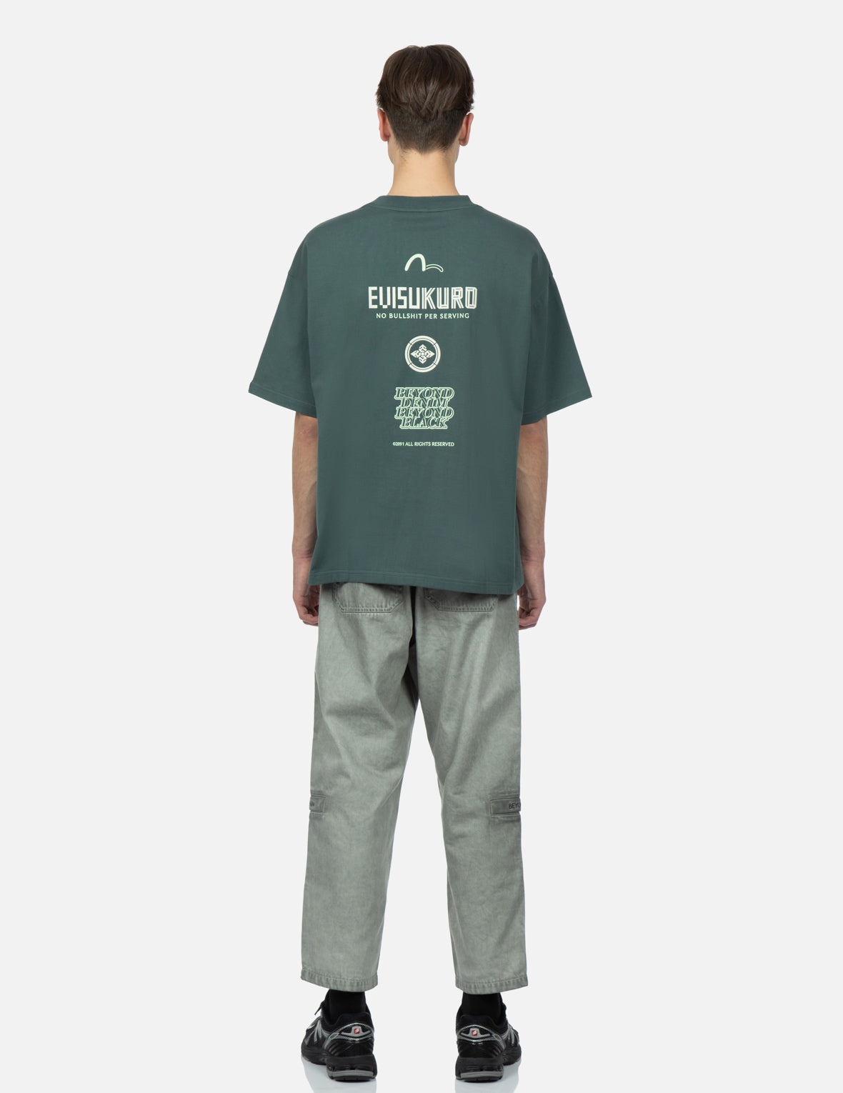 Seagull Embroidery Garment Dye Denim Pants - 6