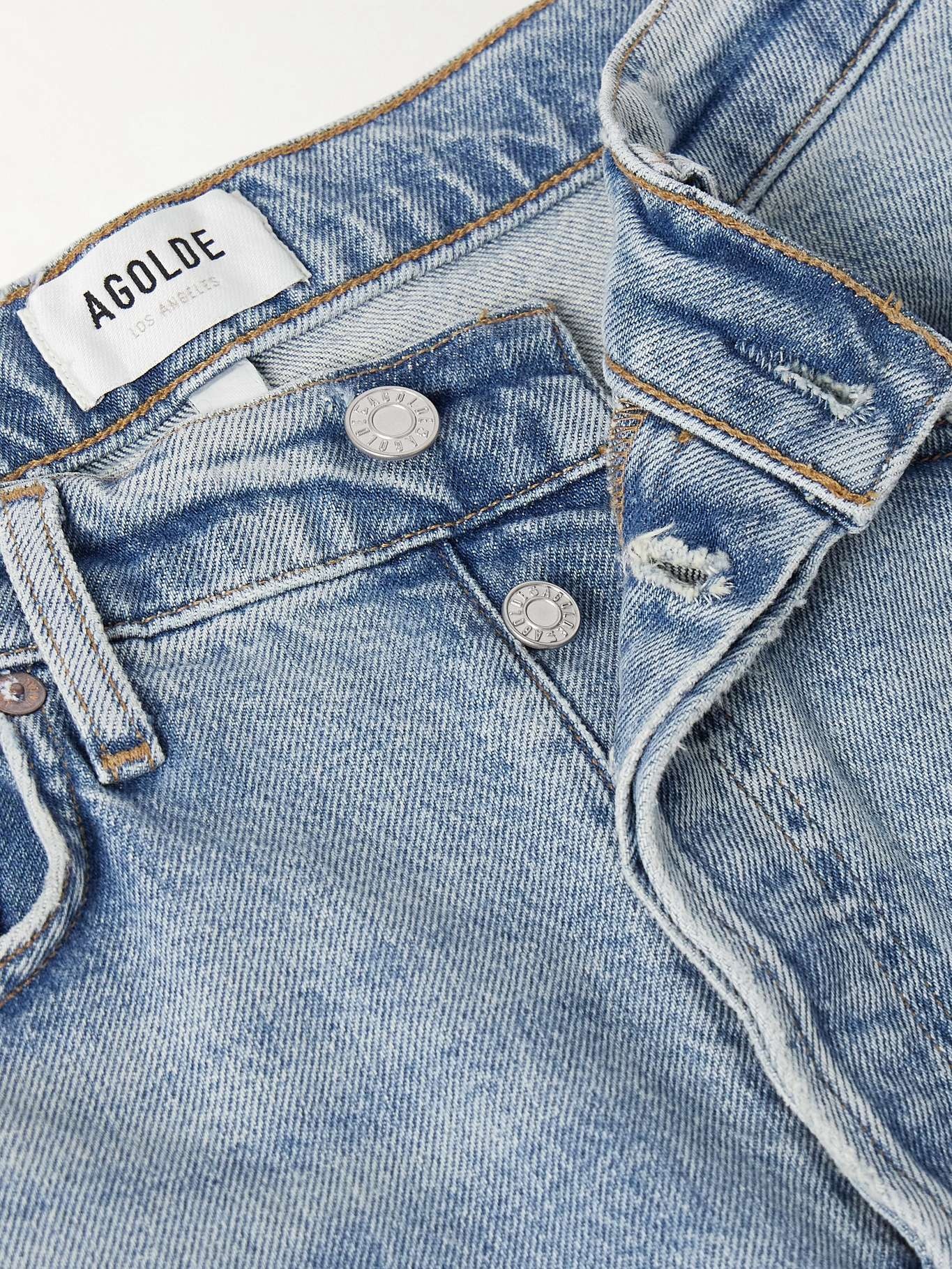 '90s Pinch Waist cropped high-rise straight-leg jeans Mid denim - 5
