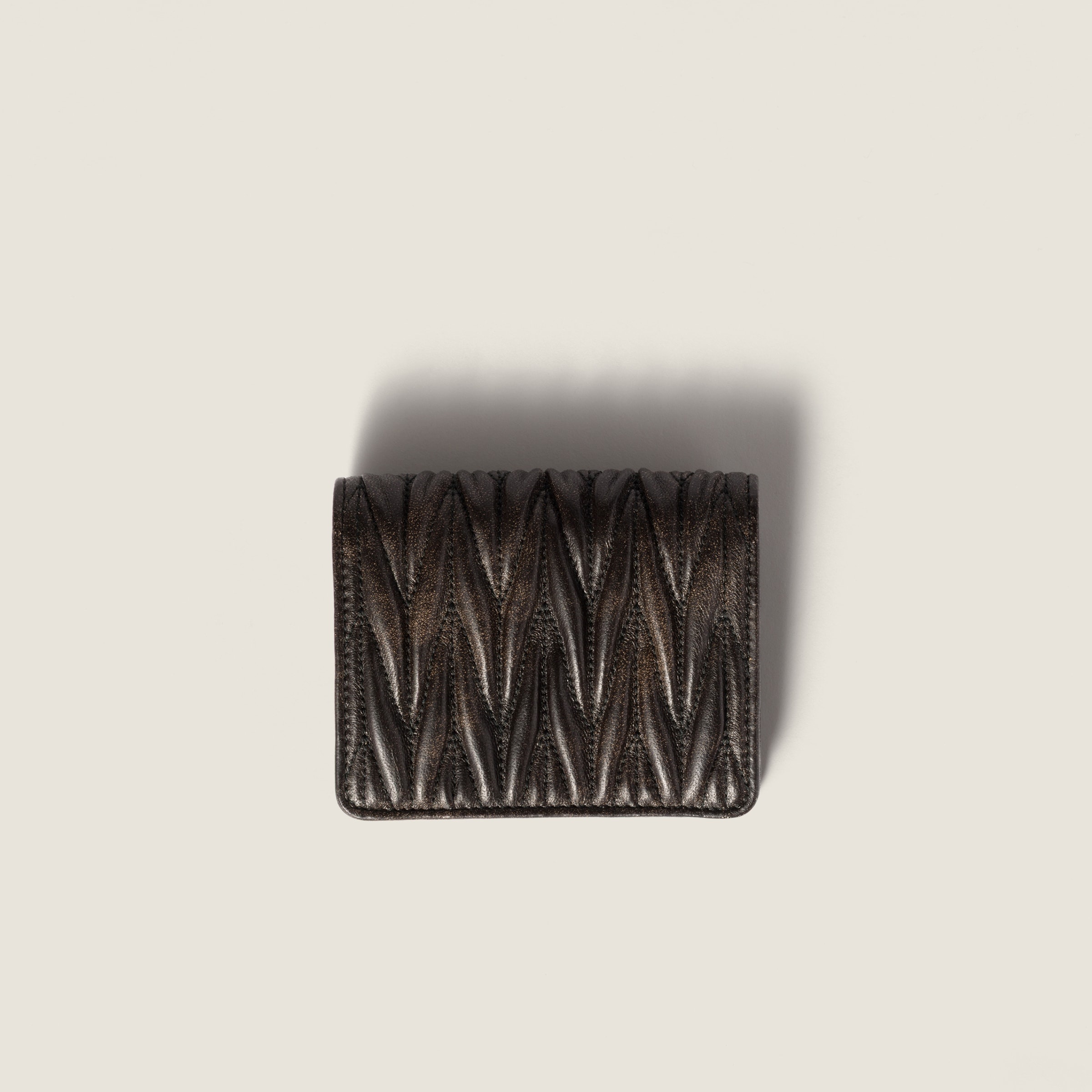 Small matelassé nappa leather wallet - 3
