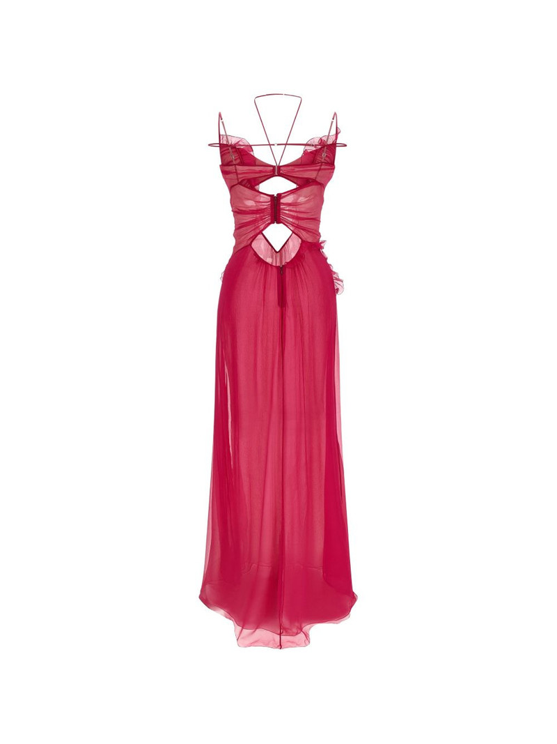 NENSI DOJAKA ruffled cutout gown outlook