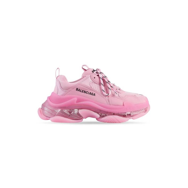 Women's Triple S Clear Sole Sneaker in Pink - 1