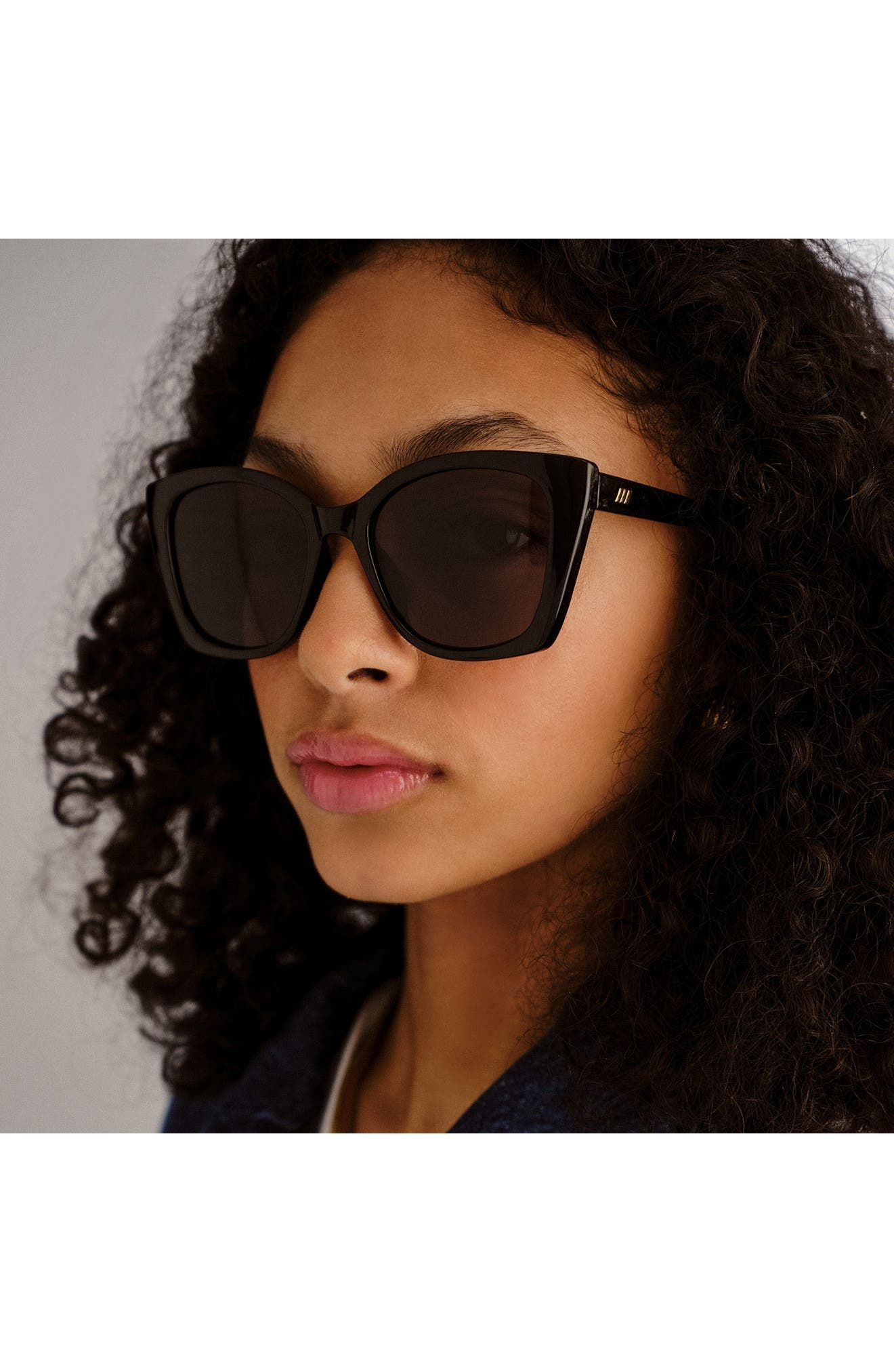 Le Specs Incantation 52mm Square Sunglasses in Black/Smoke Mono at Nordstrom - 5