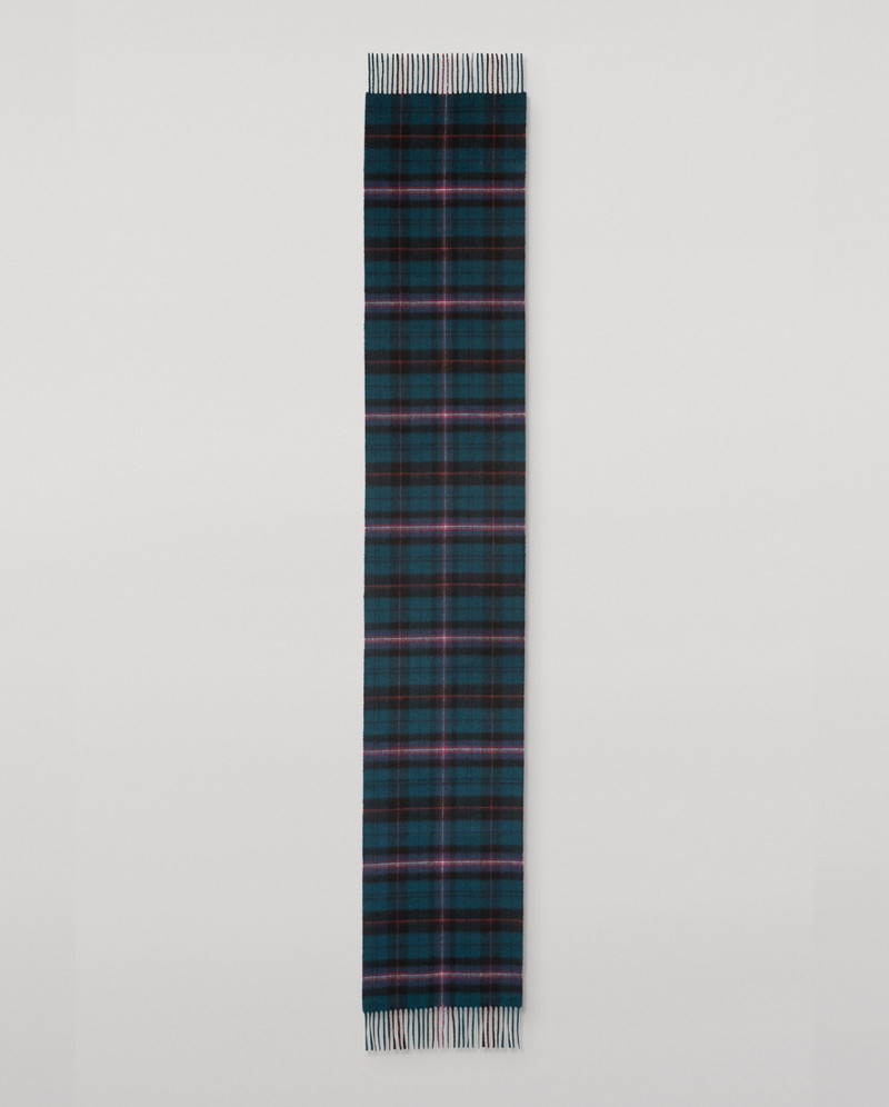 Culzean Plaid Bottle Green Cashmere Scarf 4