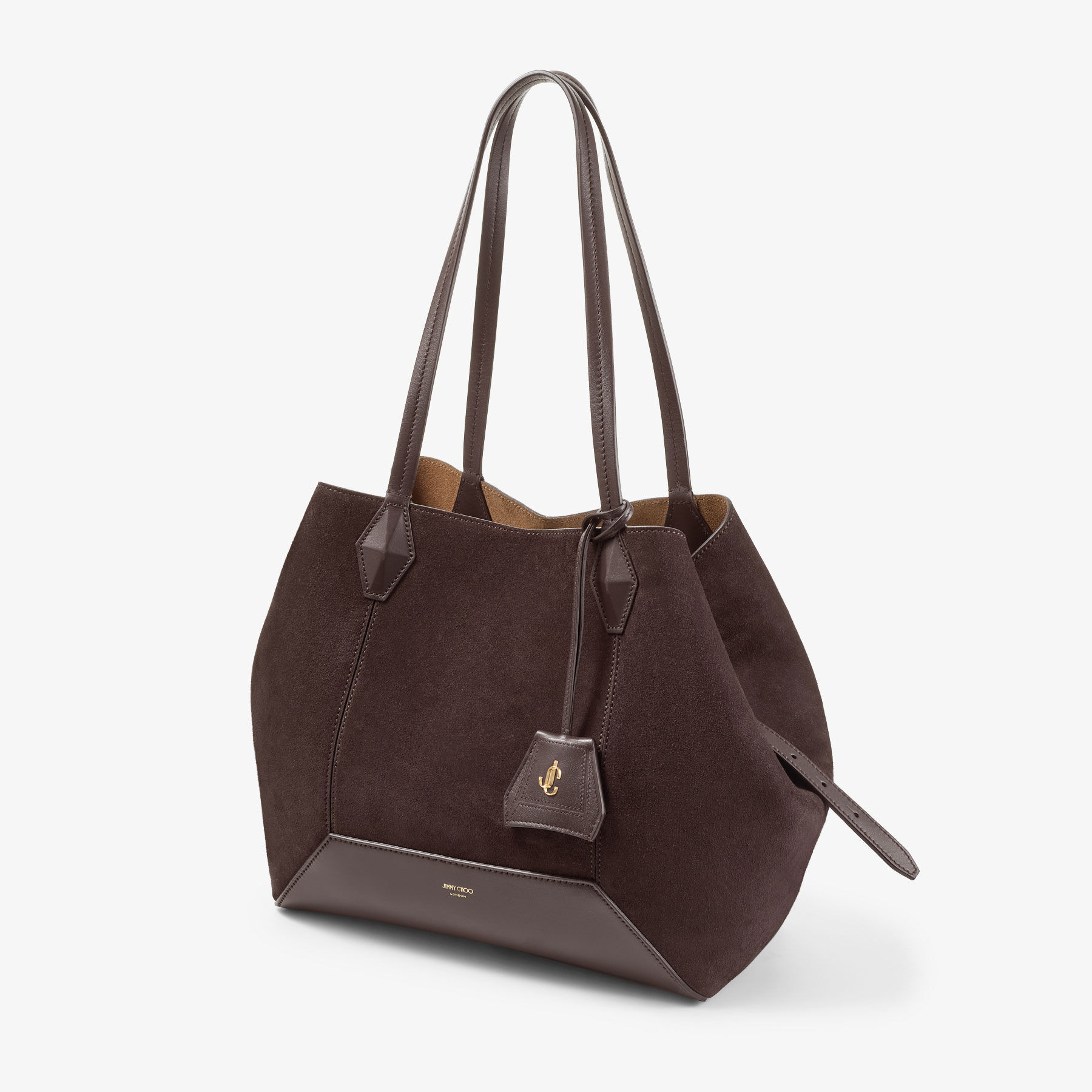 Diamond Tote/M
Coffee Suede Tote Bag - 3