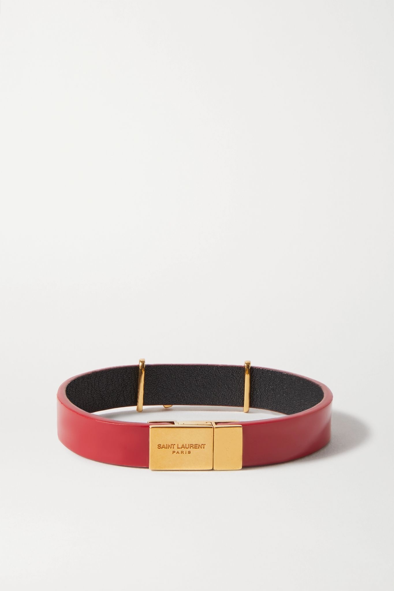 Patent-leather and gold-tone bracelet - 3