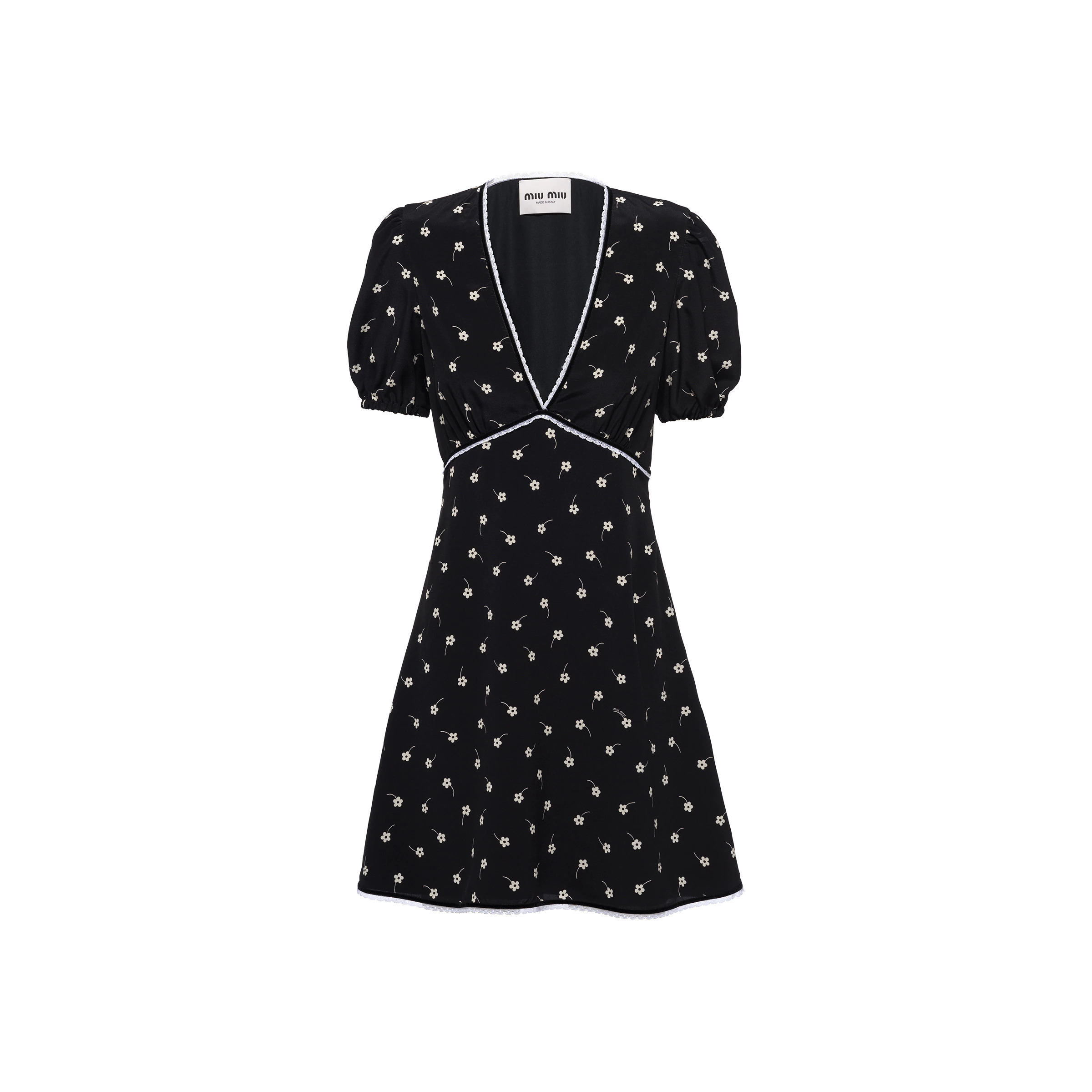 Crepe de chine mini-dress - 1