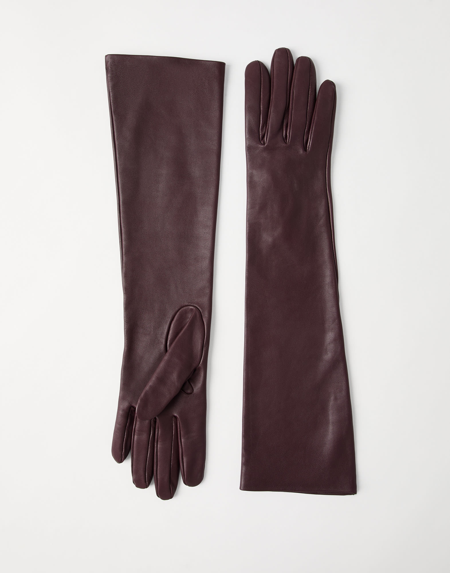 Soft nappa leather long gloves - 1