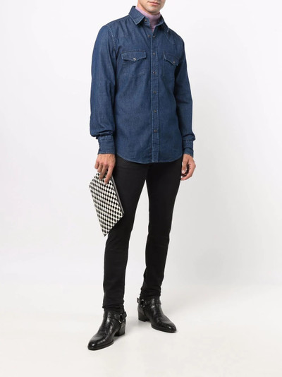 TOM FORD flap pocket denim shirt outlook