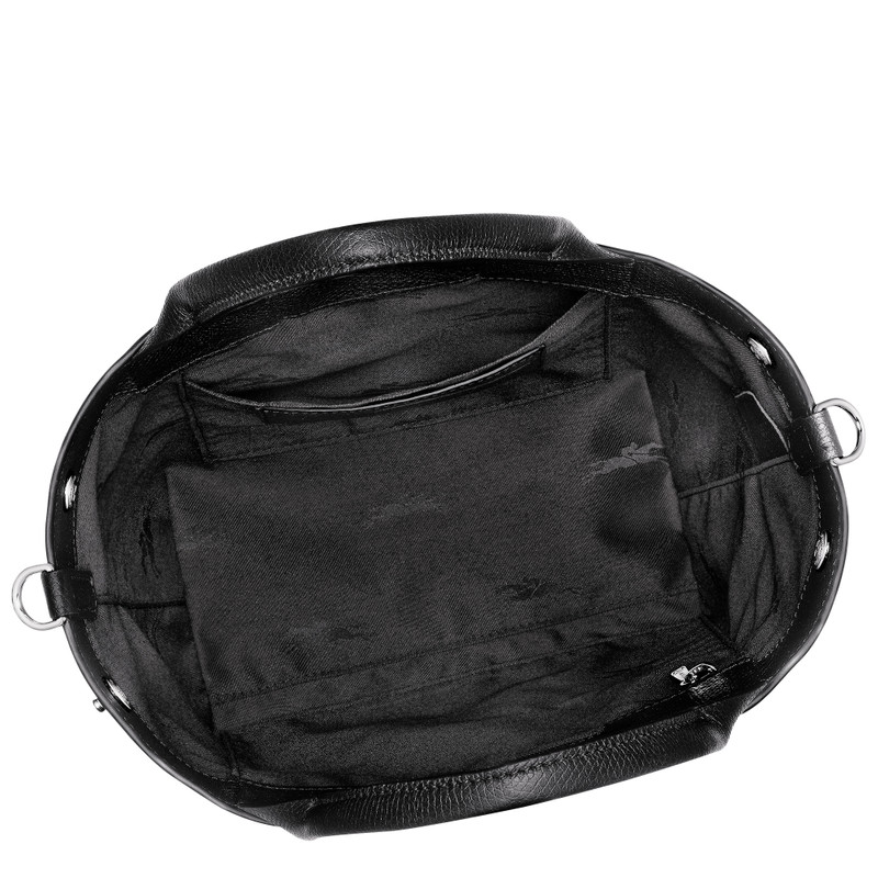 Le Roseau S Handbag Black - Leather 6
