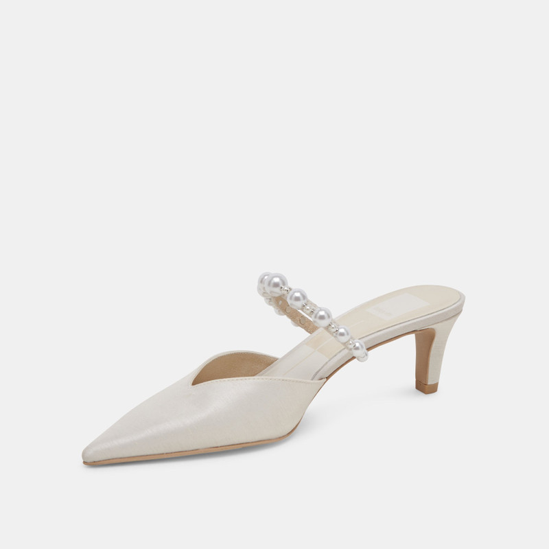 KANIKA PEARL MID HEELS VANILLA PEARLS 7