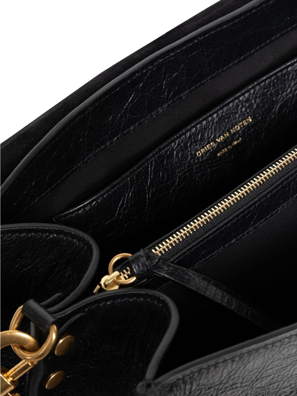 buckle-fastening leather shoulder bag - 5