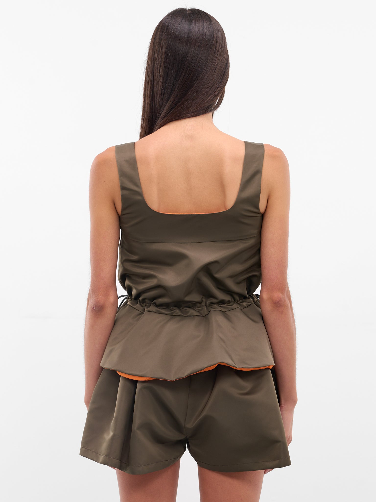 Khaki Nylon Bomber Tank Top - 3
