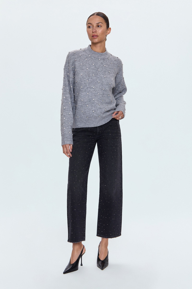 AURA RELAXED CREW NECK SWEATER - CHARCOAL DIAMONTE 6