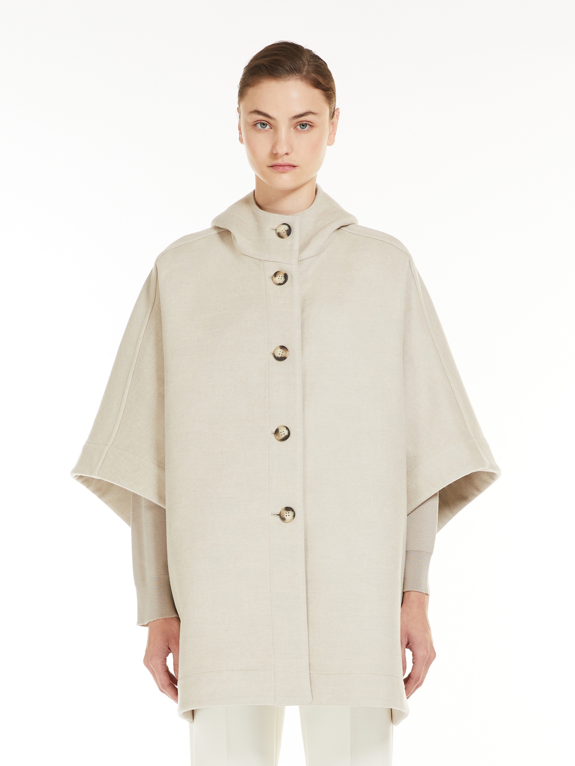 Wool and cashmere cape - 3