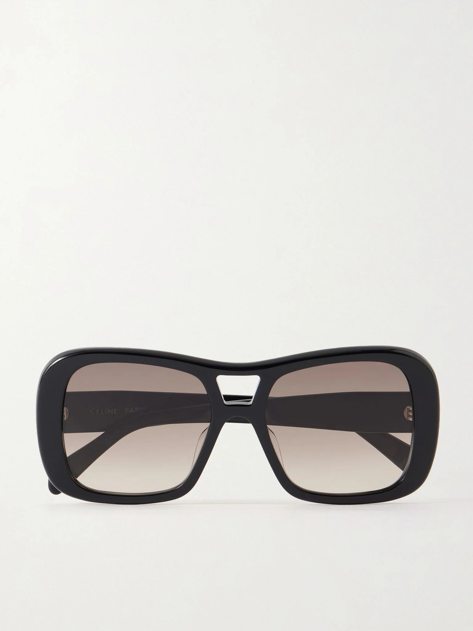 Aviator-style acetate sunglasses Black - 1