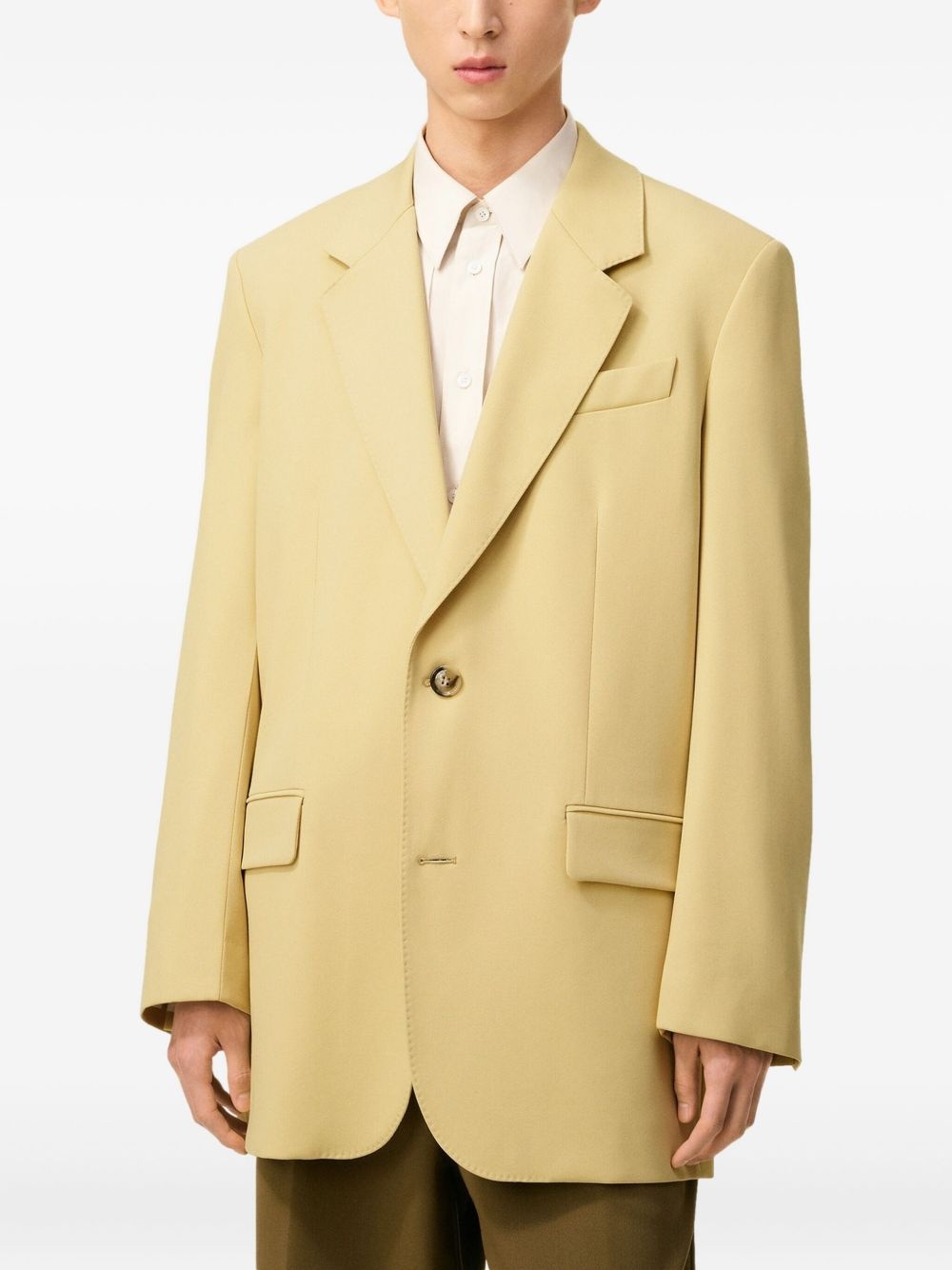 single-breasted wool blazer - 5