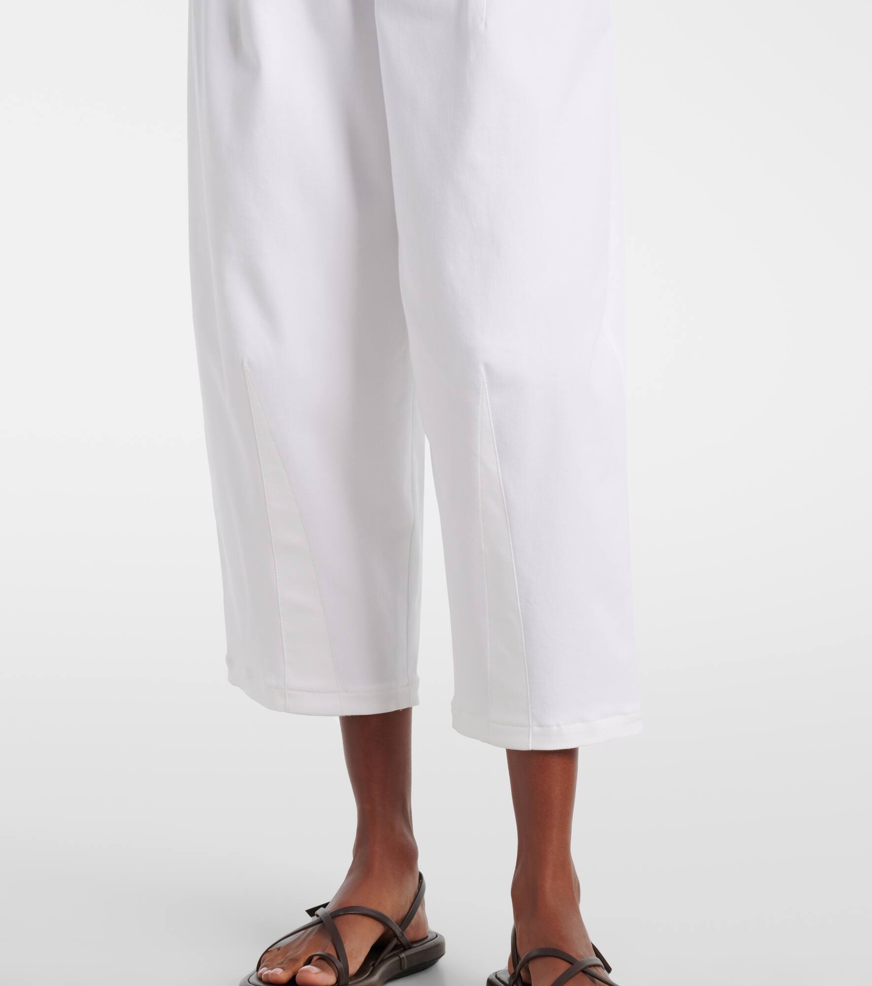 Mina cotton-blend wide-leg pants - 5