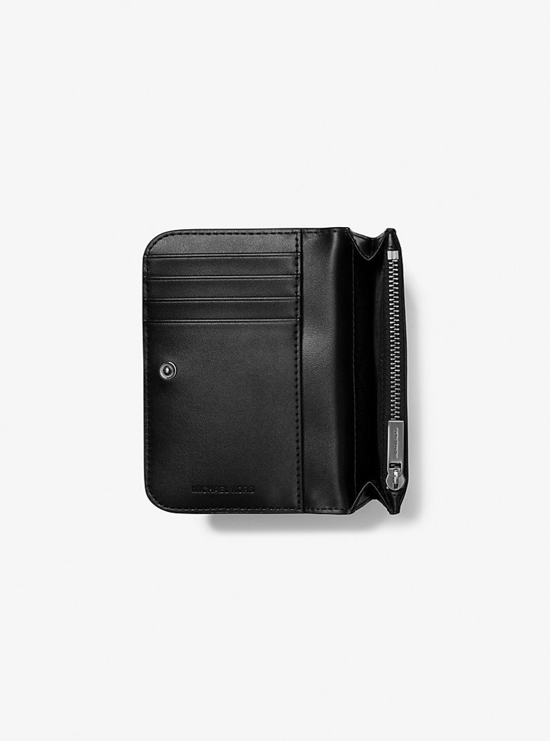 MICHAEL KORS Hudson Pebbled Leather Billfold Wallet outlook