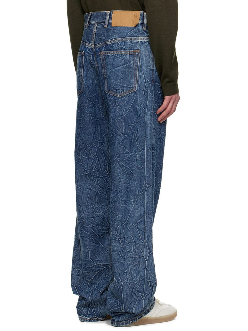 Blue Crinkled Jeans 3