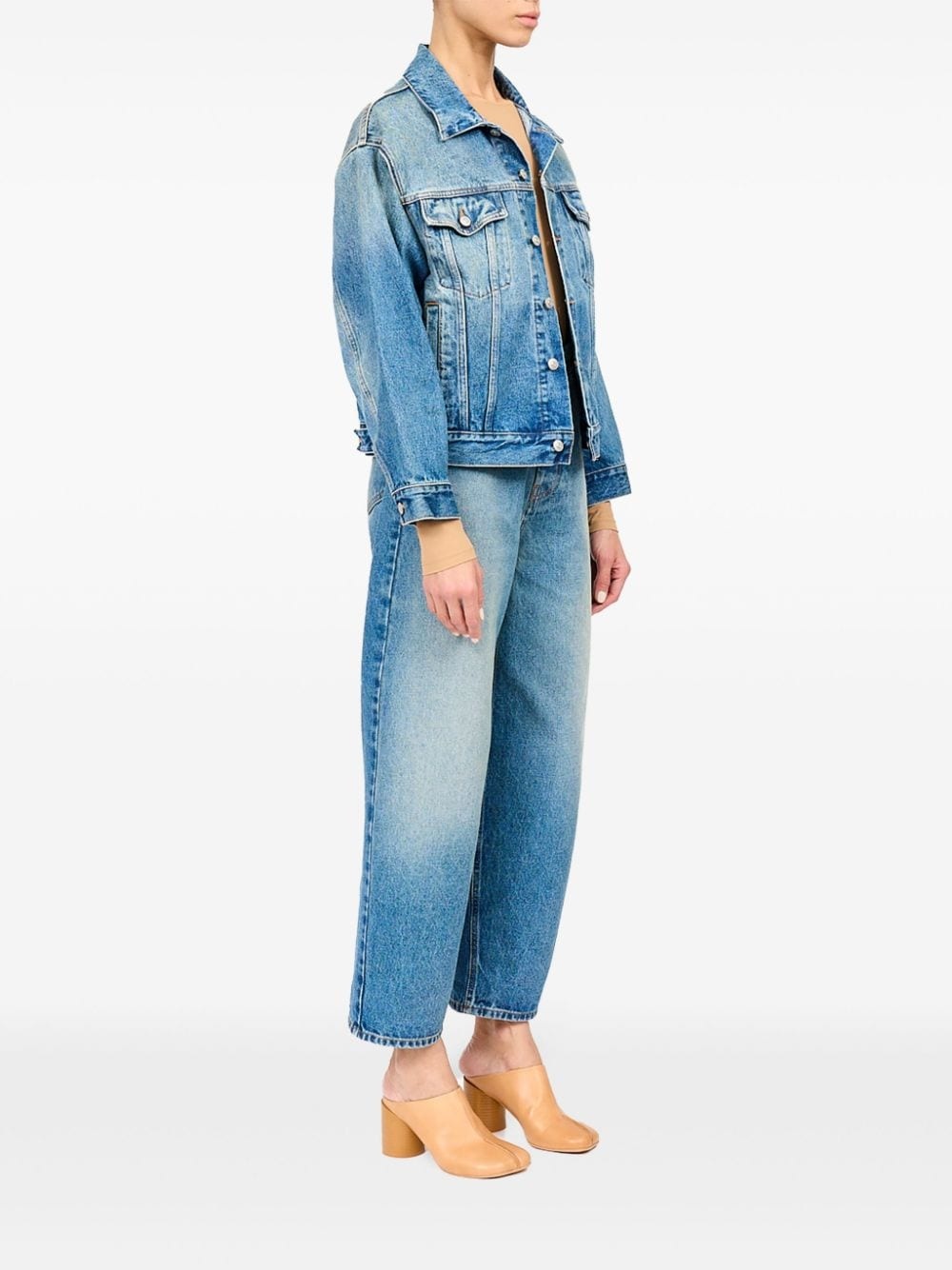 single-stitch denim jacket - 3