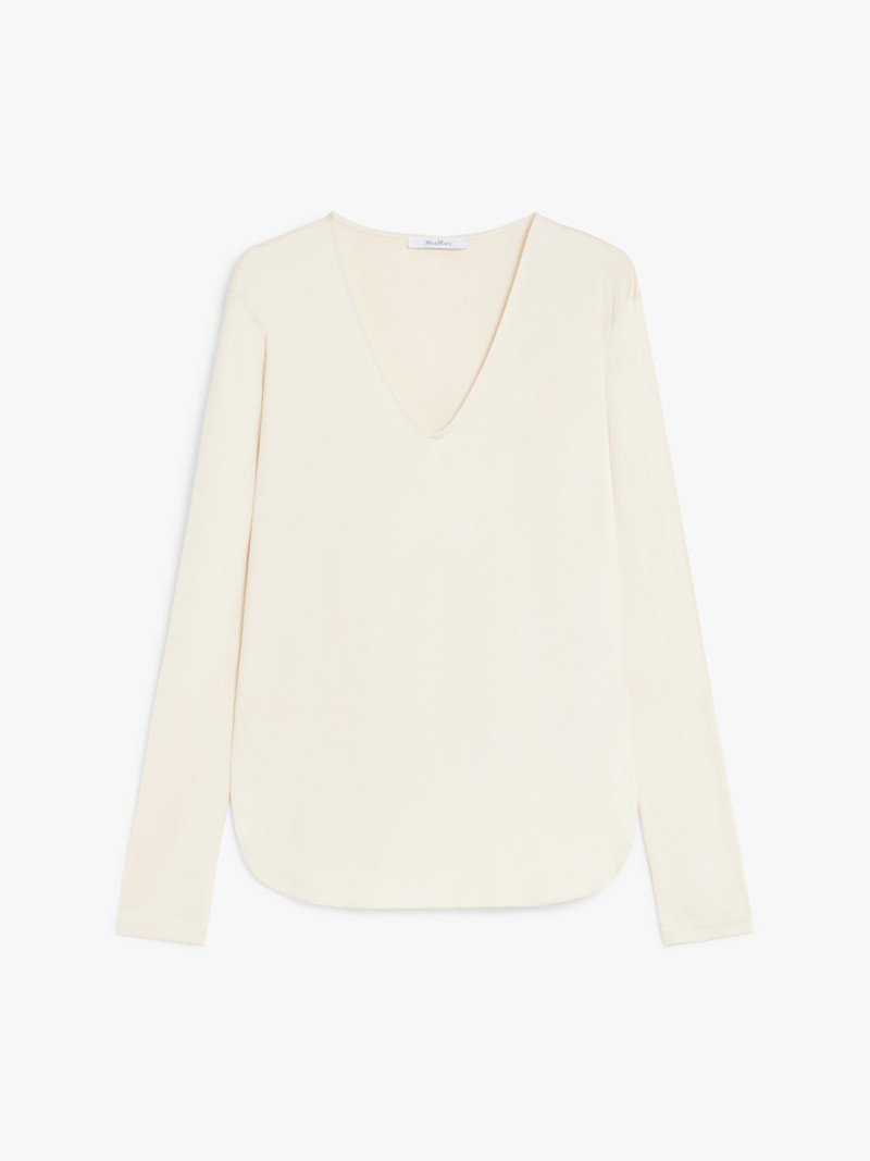 ALIAS Silk interlock V-neck T-shirt 1