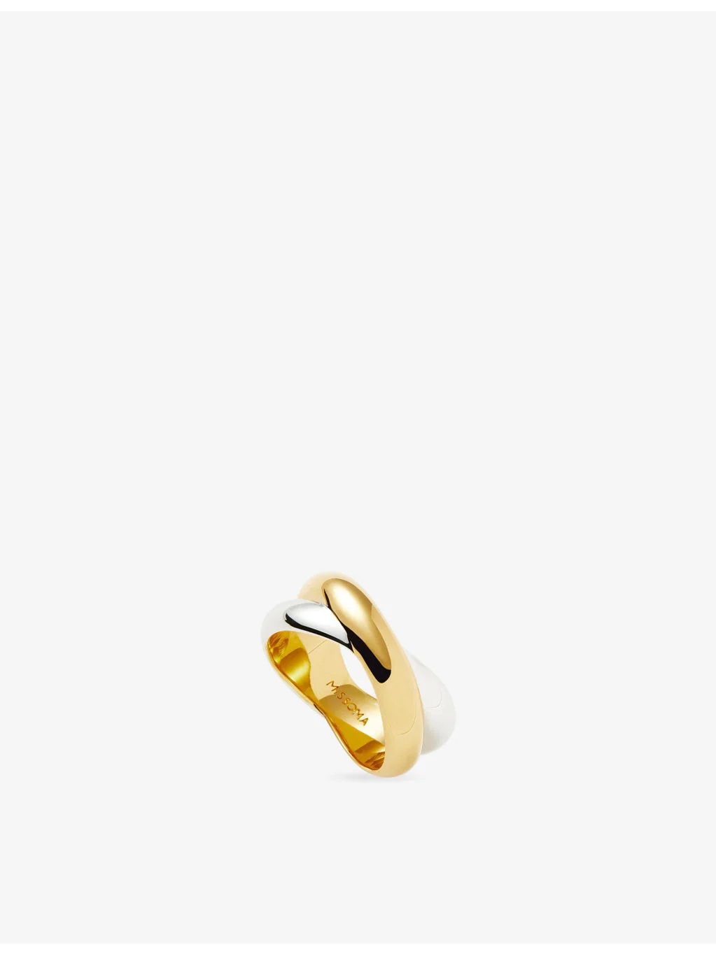 Lucy Williams x Missoma Chunky Entwine 18ct Gold and Silver-Plated Brass Ring - 1