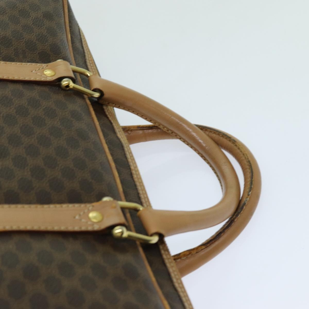 CELINE Macadam Canvas Hand Bag Pvc Brown - 9