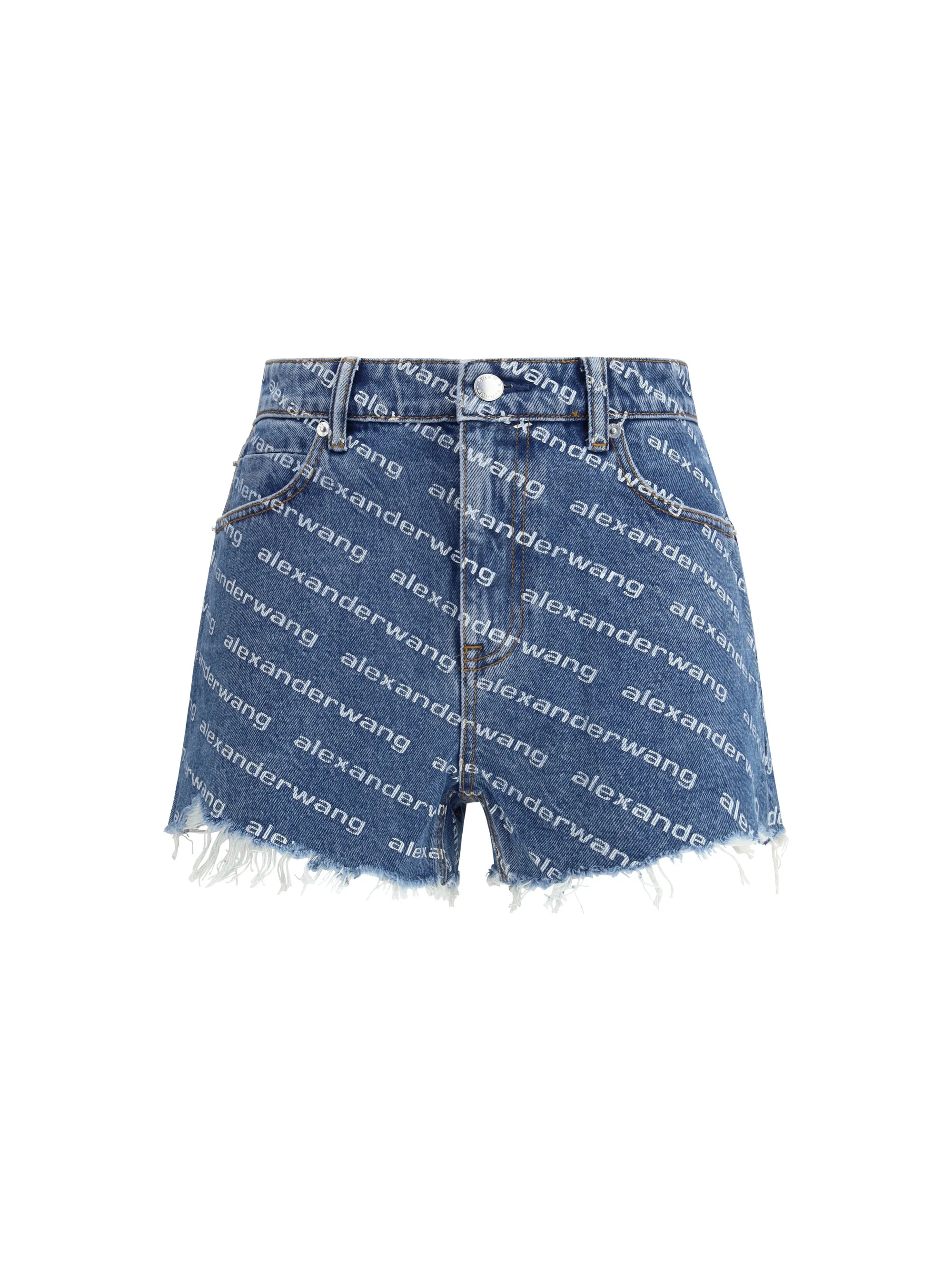 Alexander Wang Women Bite Denim Shorts - 1