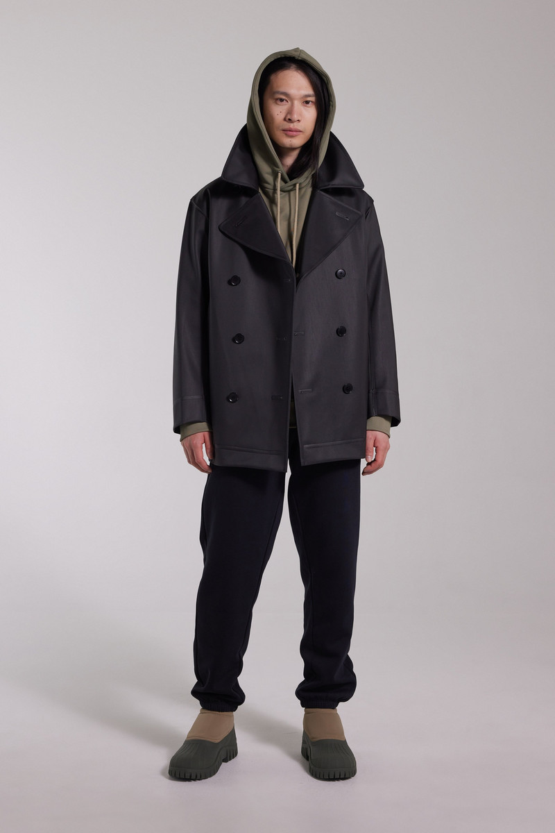 Tranholmen Double Breasted Raincoat Black 4