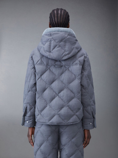 Thom Browne Super 120's Twill Down Hooded Patch Pocket Jacket outlook
