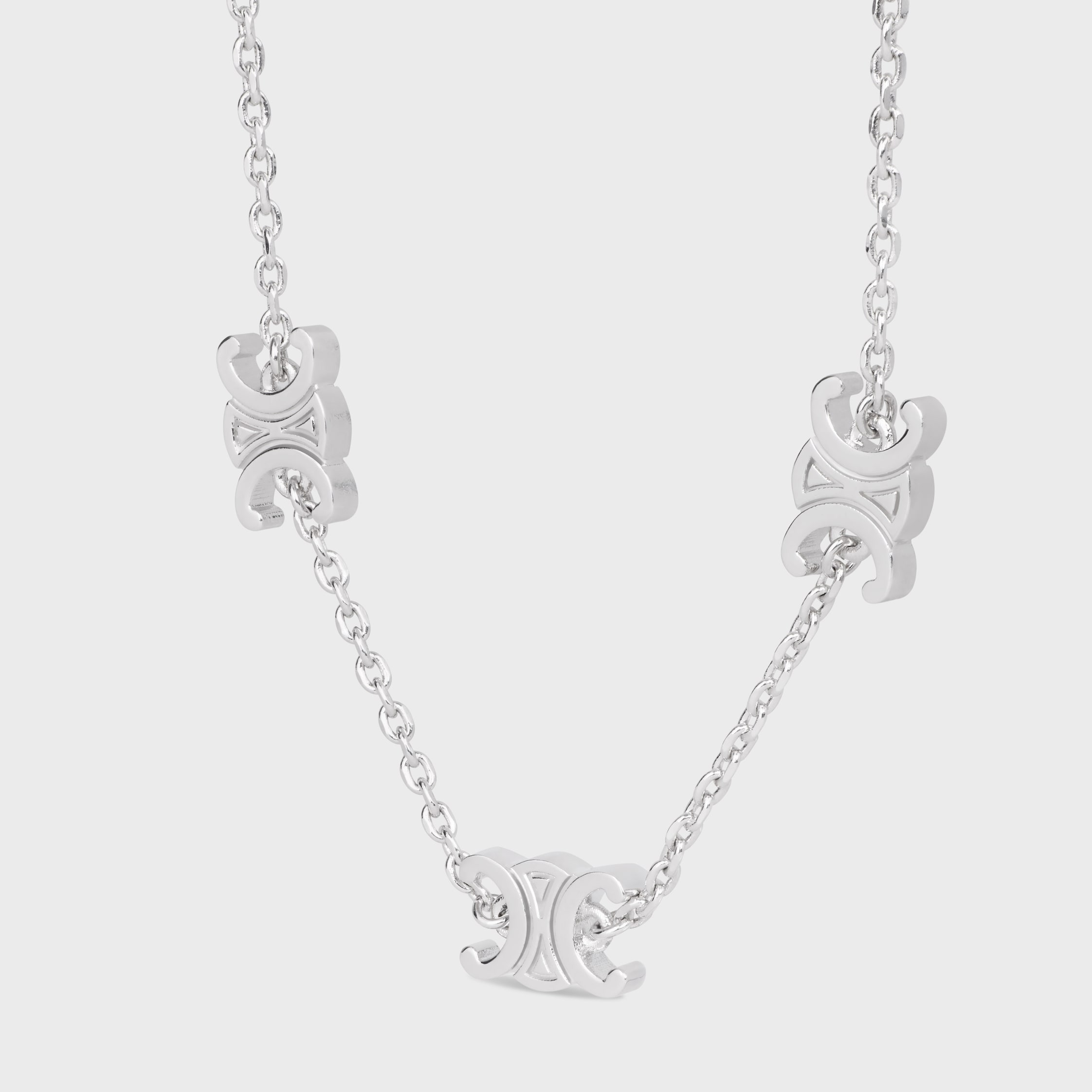 Triomphe Mini Triomphe Bracelet in Brass with Rhodium Finish - 2
