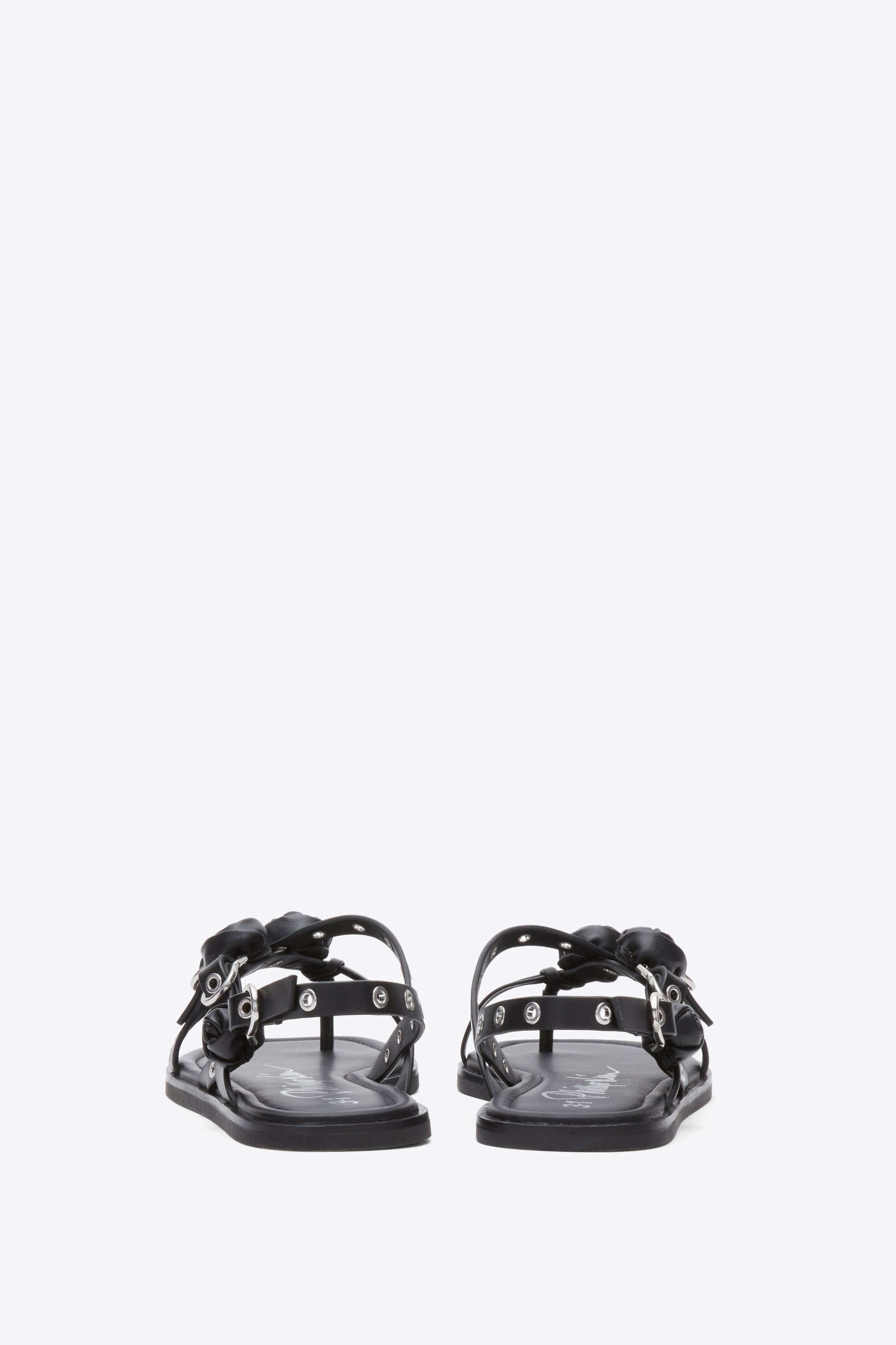 Strappy Eyelet Sandal with Rosettes - 6
