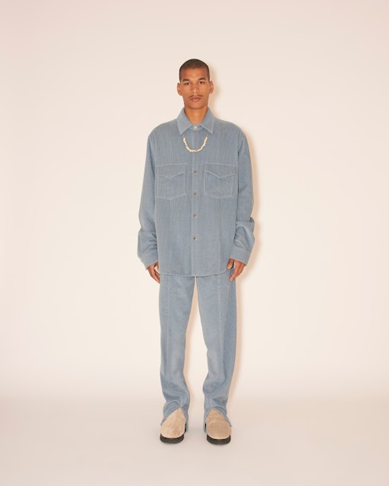 TRISTO - Patch pocket overshirt - Sky blue - 3