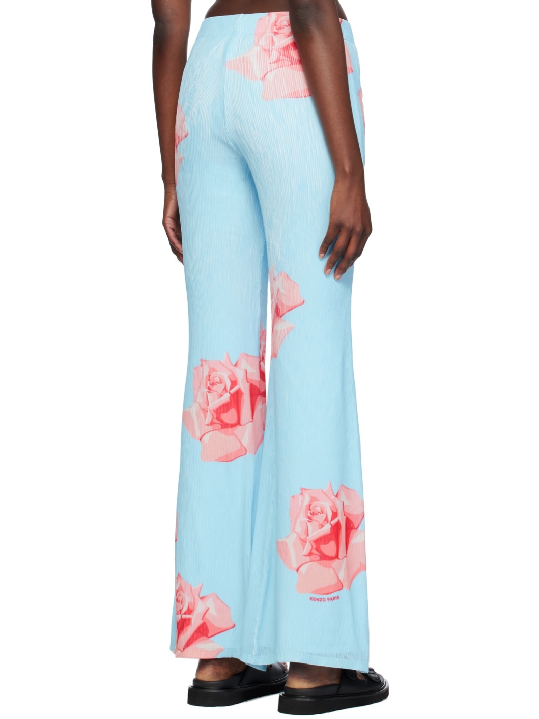 Blue Kenzo Paris Rose Trousers - 3