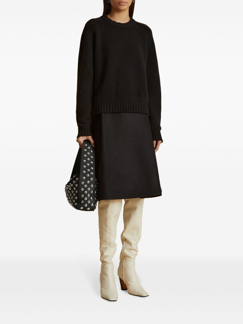 KHAITE Elena studded shoulder bag outlook