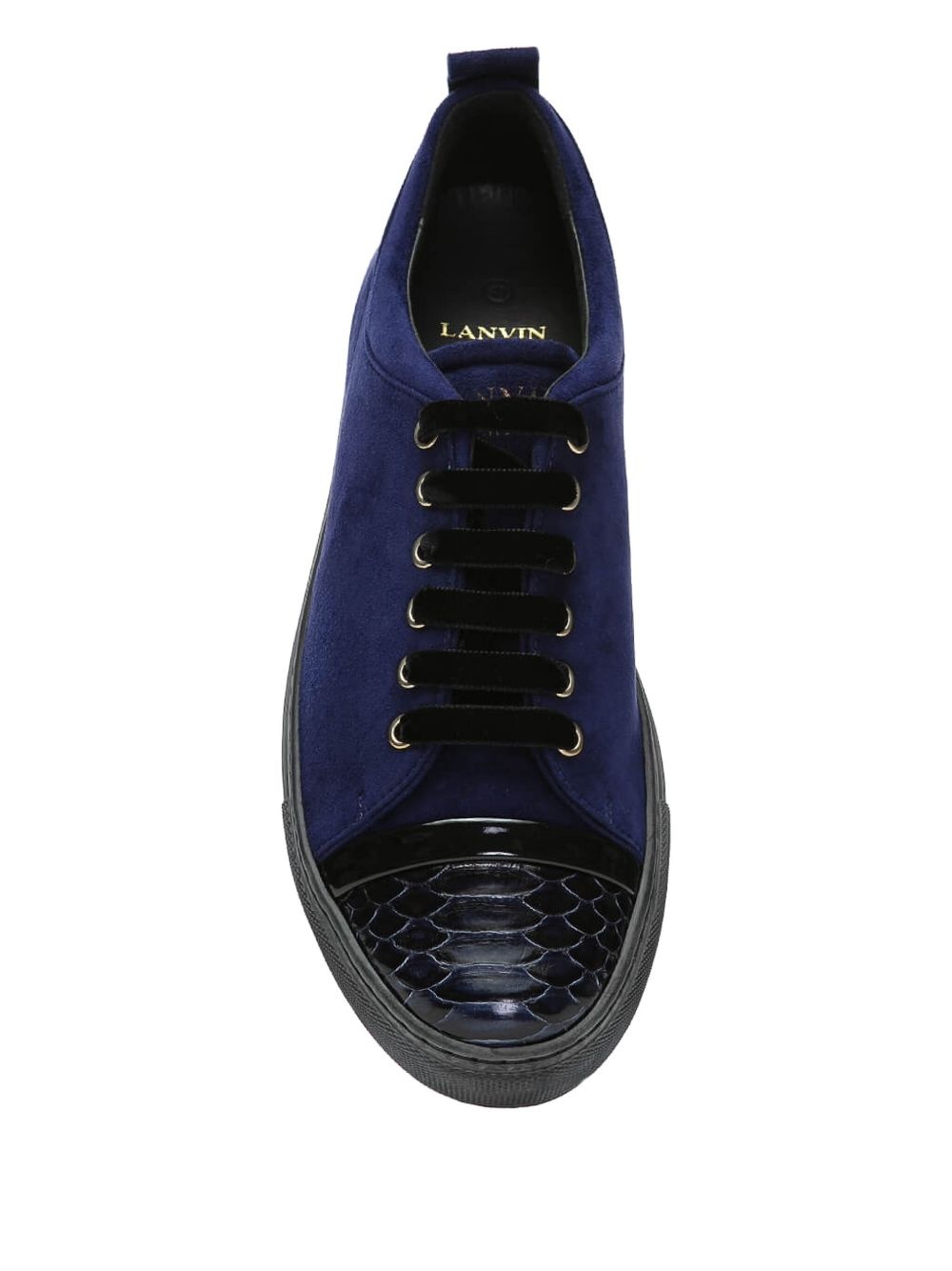 suede leather-cap trainers - 3