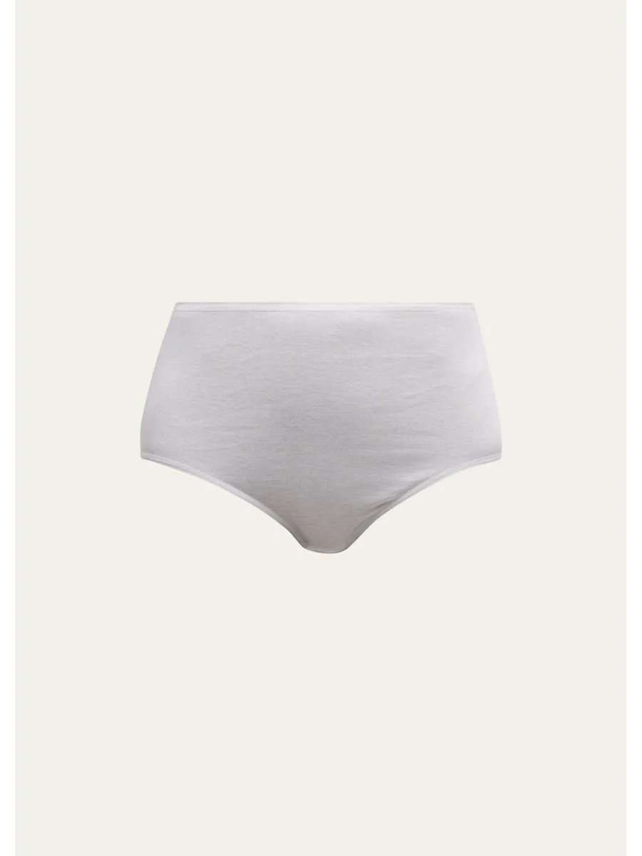 Cotton Seamless Satin-Trim Briefs - 1
