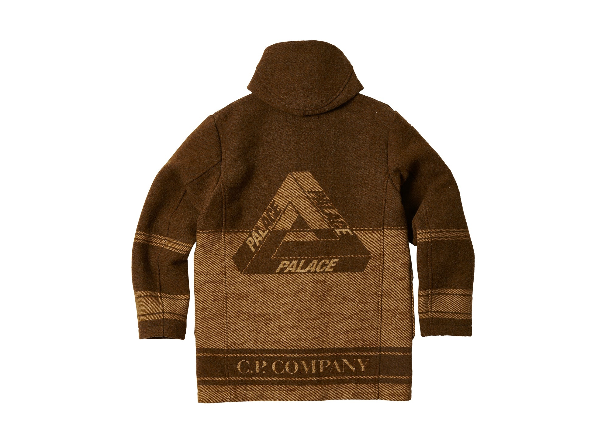 PALACE C.P. COMPANY DUFFEL JACKET RUBBER WOOL BROWN - 5