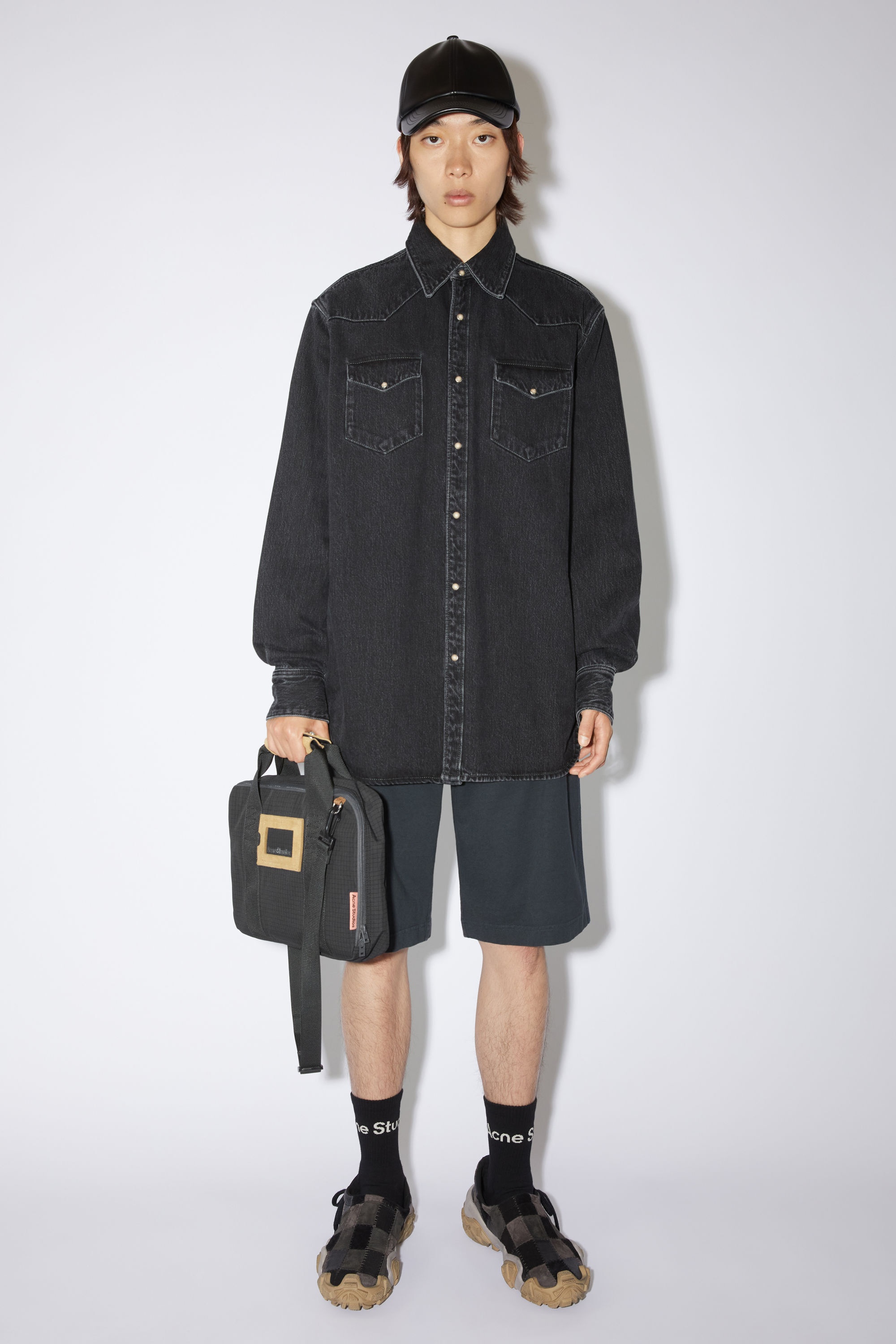 Nylon laptop bag - Black - 3