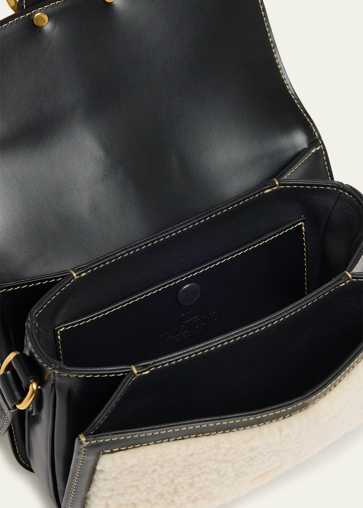 9 to 5 Small Shearling and Leather Shoulder Bag - 4