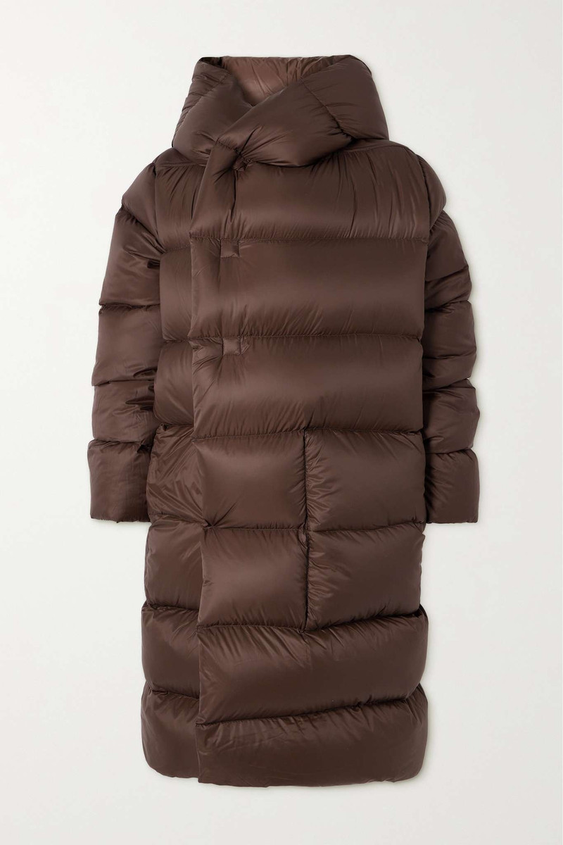 Hooded quilted shell down coat 1