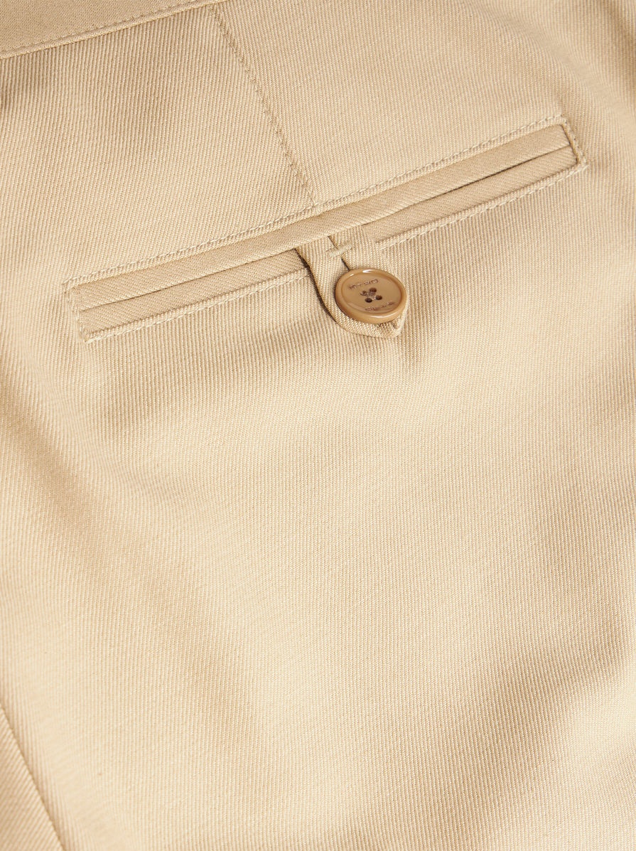 VIRGIN WOOL AND COTTON TROUSERS - 3