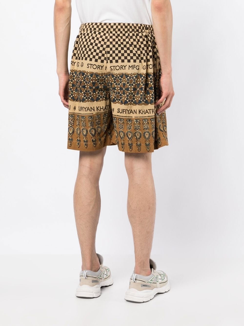 Bridge block-print Bermuda shorts - 4