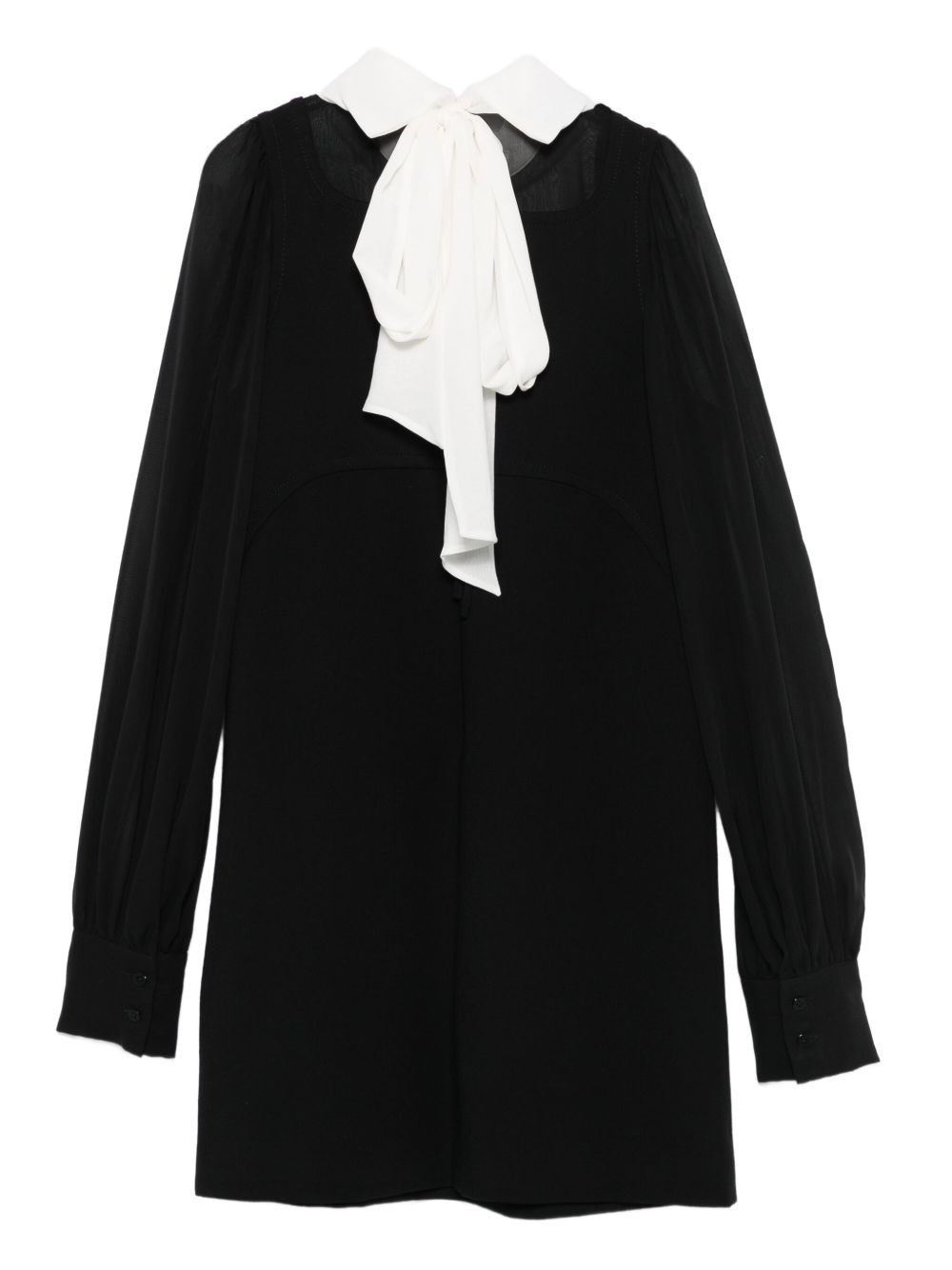 collar-detail mini dress - 2