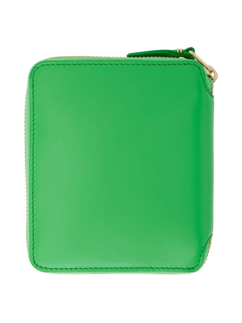 Comme Des Garçons Green Classic Print Wallet outlook